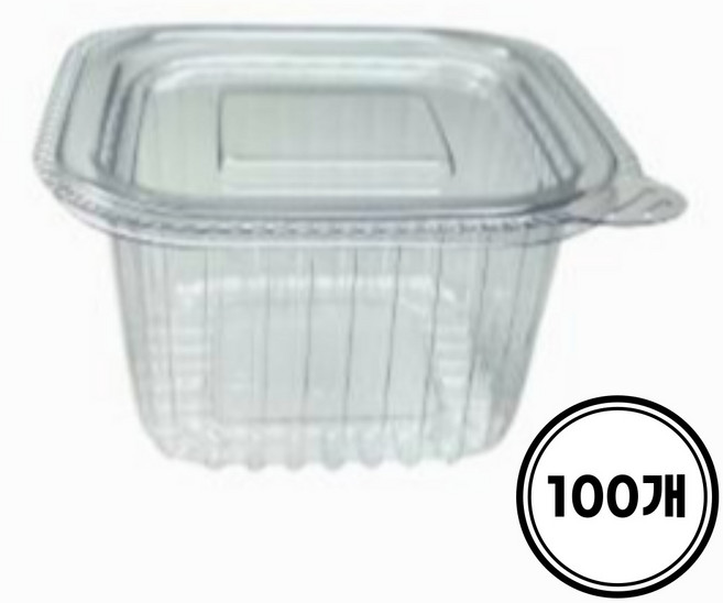 사각 원터치 양념 포장용기 일회용 투명 소스용기 소스통 대, 1세트, 100개