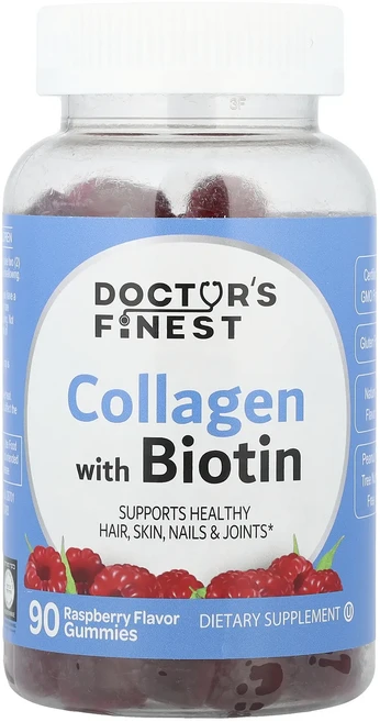 Doctor's Finest 비오틴 함유 콜라겐 구미젤리 라즈베리 맛 구미젤리 90개, DoctorsFinest비오틴함유콜라겐구미젤리라즈베리맛, 1개 - 쿠팡