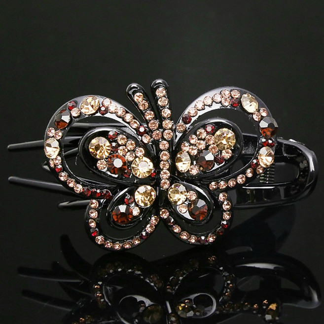 1P/2P 버터플라이 큐빅 집게핀 반묶음 헤어핀 올림머리 반머리 집게 큐빅핀