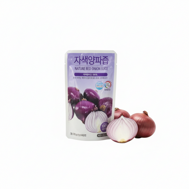 무안 자색양파즙 100% 엑기스 100ml 60포 건강즙 양파즙 원액 껍질째 진한 즙, 1개