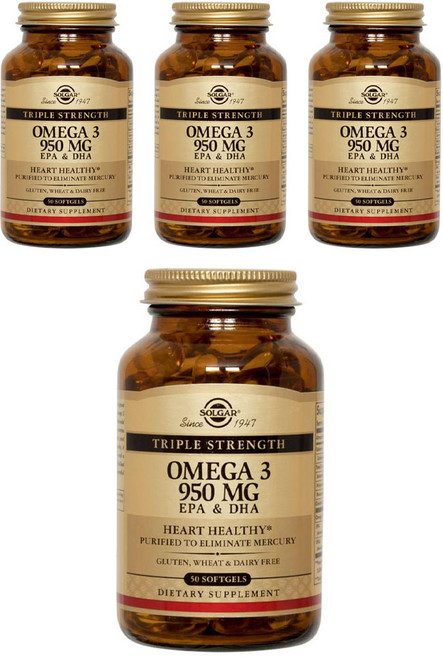 솔가 트리플 스트렝스 오메가 3 950mg 소프트젤, 50정, 4개