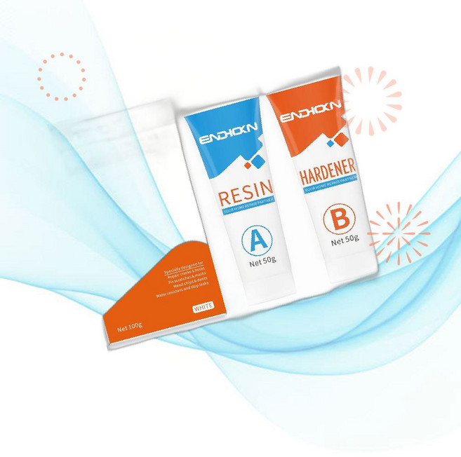 Endhokn 엔드혼 타일 보수제 욕실 보수 키트 흰색 에나멜 도자기 아크릴 유리 섬유 세라믹 싱크대 욕조 변기 샤워 트레이 칩 받침대 균열 구멍 스크래치 US, 1개