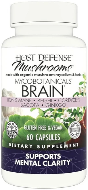 버섯 MycoBotanicals 브레인 Host Defense 캡슐, 1개, 60정 - 쿠팡