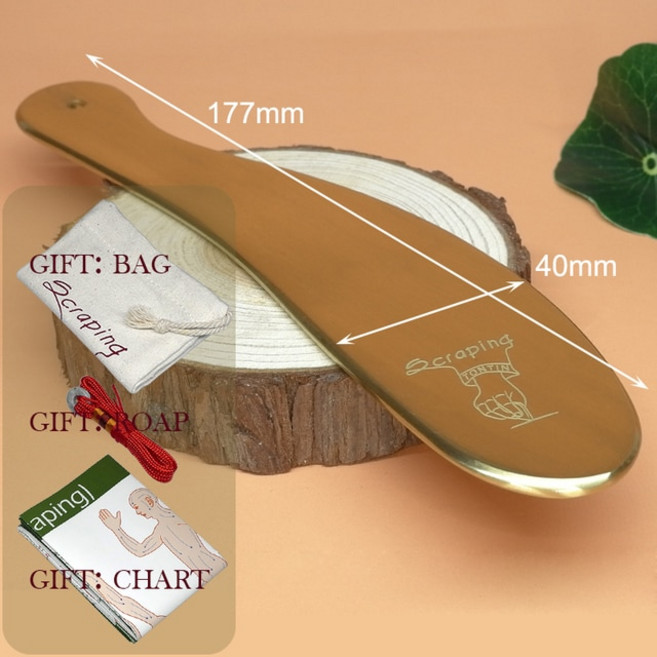 하트괄사 유기괄사 Tontin 구리 Guasha 마사지 도구 긁어 내기 얼굴 목 gua sha 스크레이퍼 보드 페인트 주름 제거 페이셜, 1pcs Big knife shape, 1개