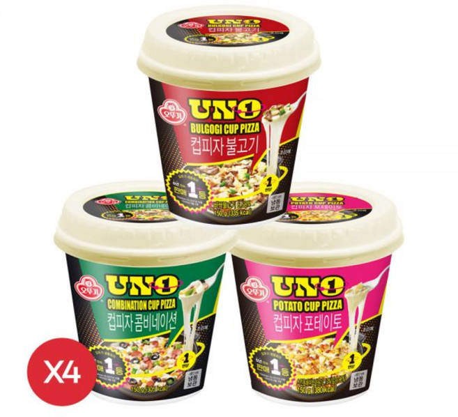 오뚜기 떠먹는 컵피자 불고기+콤비네이션+포테이토 각 4개 총 12개 외 3종, 포테이토 12개, 150g