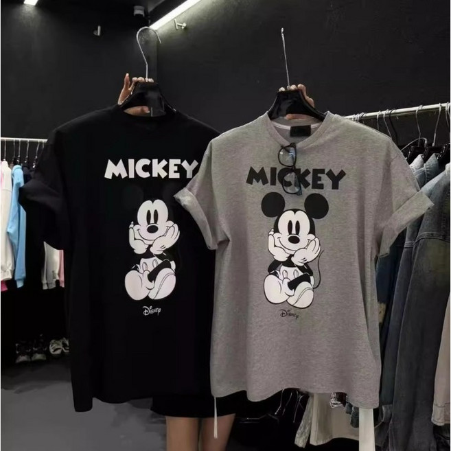 Agme 디즈니 미키마우스 남여공용 반팔 티셔츠