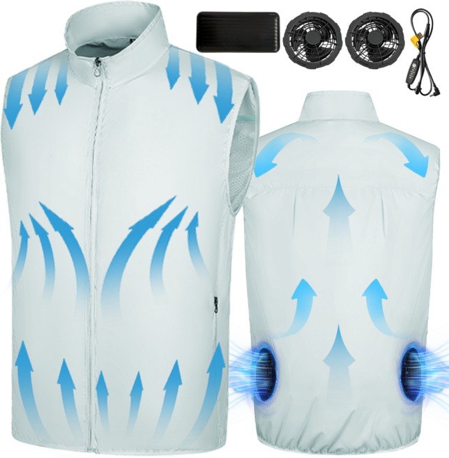 3단 바람 조절 쿨링 조끼 여름 선풍기 에어컨 냉풍 작업복 등산 낚시용