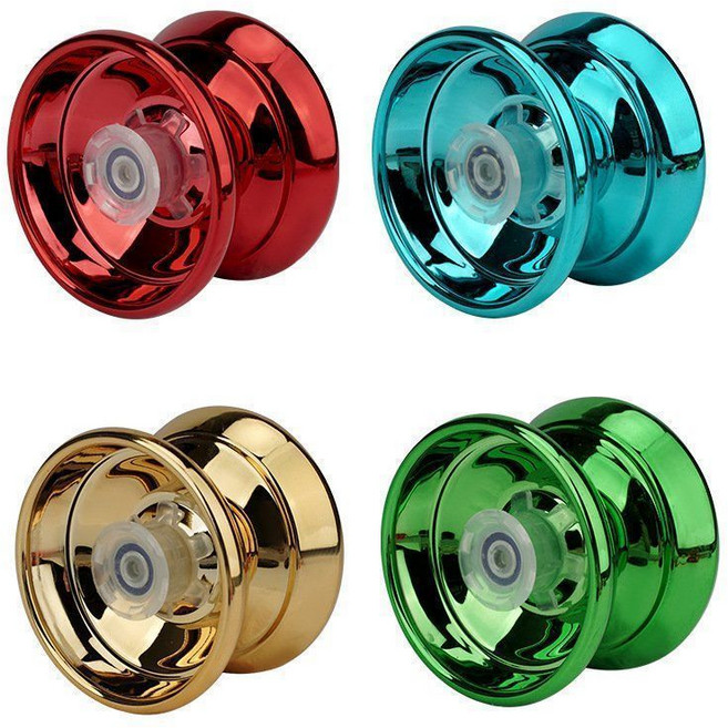 金屬溜溜球 專業競技 兒童成人通用 多色可選 易於攜帶, 溜溜球純色（買一送三）, 1套