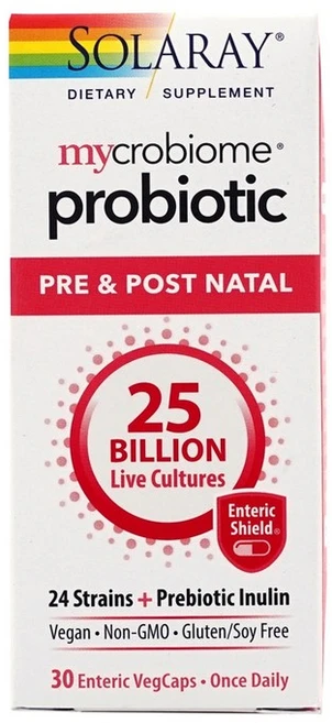 솔라레이 마이크로바이옴 유산균 프리 & 포스트 네이탈 250억 30 장용 베지캡슐, 1개, 30정 - 쿠팡