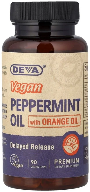 데바 오렌지 오일 함유 비건 페퍼민트 오일 비건 캡슐 90정, 1개 - 쿠팡