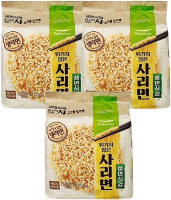 (상온)[풀무원]생면식감 튀기지 않은 사리면460gx3, 15개