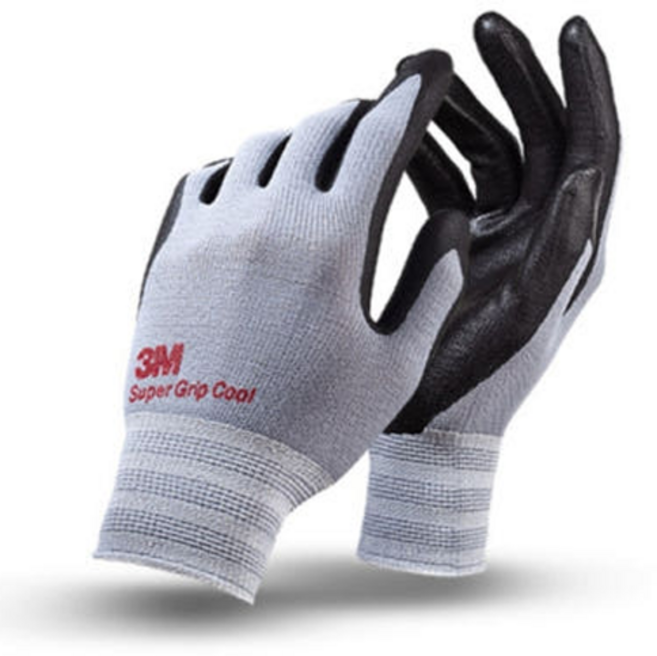 3M 슈퍼그립쿨 벌초 작업 안전 코팅 쿨링 자외선차단 장갑,  L (대), 1세트