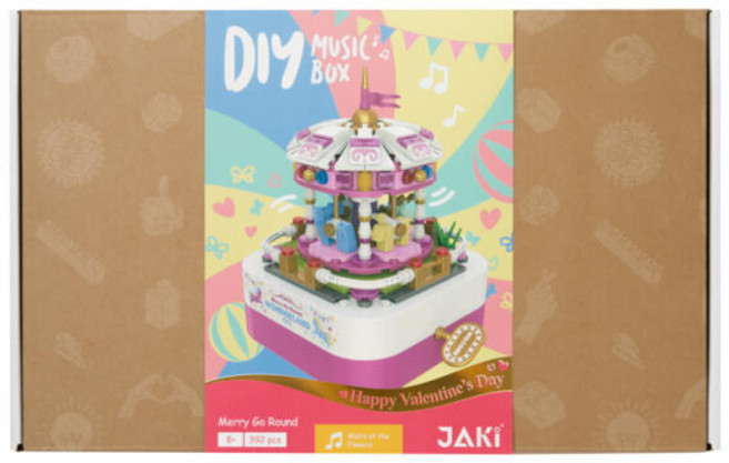 DIY 블럭뮤직박스 회전목마, 단품없음, 1개