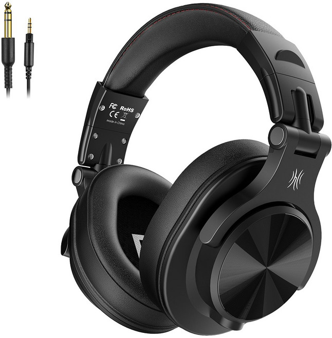 OneOdio A71 모니터링 DJ 헤드폰 전자피아노 헤드폰 고음질 극강 편안함 접이식 깔끔한 베이스 소음차단 헤드폰, 블랙