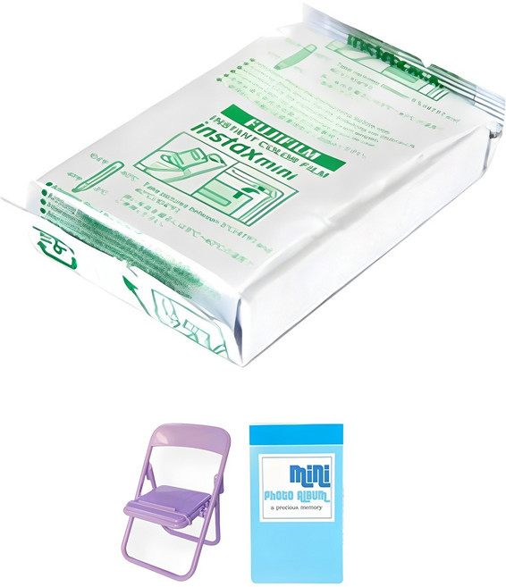 인스탁스 즉석 미니필름 10p + 포토체어 색상랜덤발송 + GL앨범, 1세트