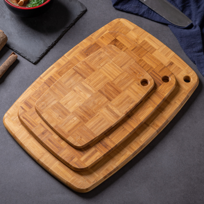 휴일여행 대나무 엔드그레인 도마, 1개, 혼합색상