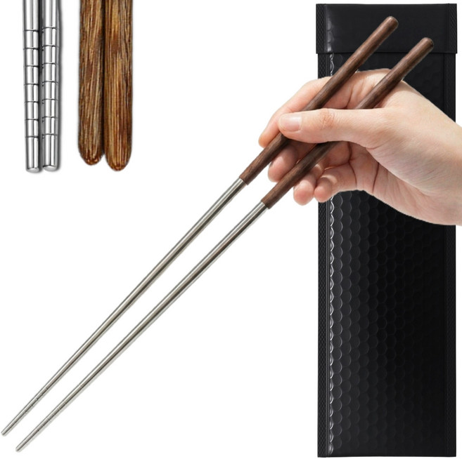 어네어 세균안녕 웬지304 스테인리스 튀김 젓가락 호텔용 업소용 주방용, 1세트, 웬지목304