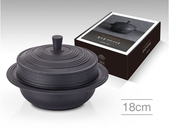 인덕션 클래식 감성 통주물 무쇠 가마솥, 18cm