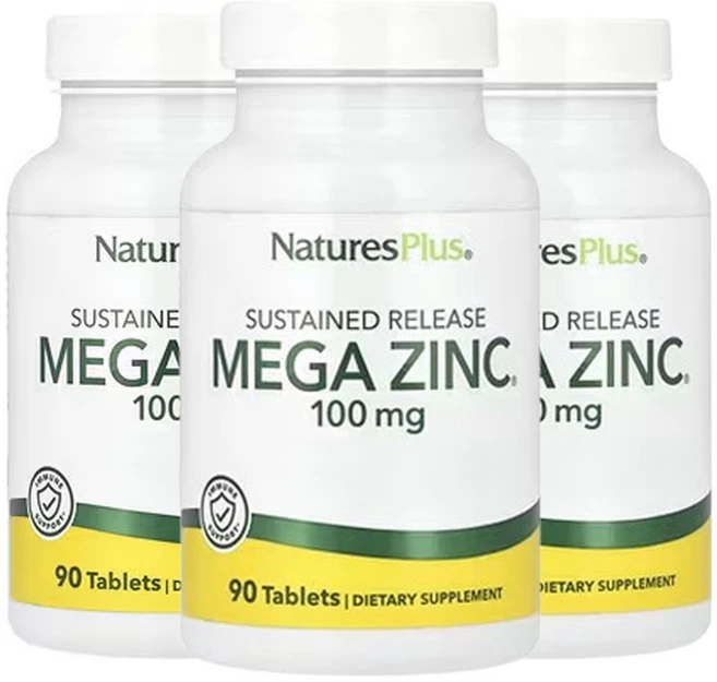 네이처스플러스 지속 방출 메가 아연 100mg, 90정, 3개 - 쿠팡