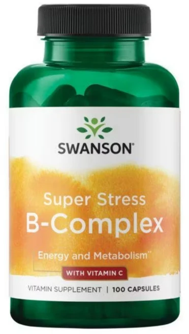 스완슨 슈퍼스트레스 B 컴플렉스 비타민 C함유 100캡슐, 100정, 1개 - 쿠팡