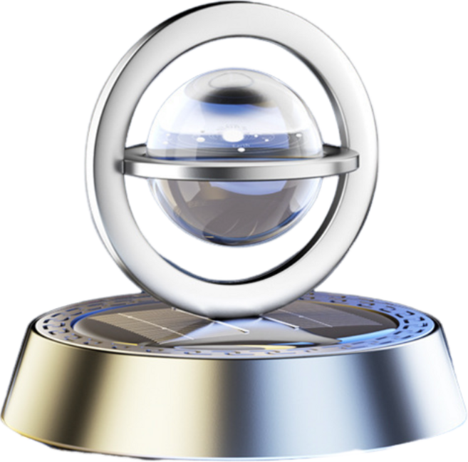 별의 고리 자동 회전 차량용 디퓨저 자동차 인테리어 소품 장식품 선물, 1개, 은색