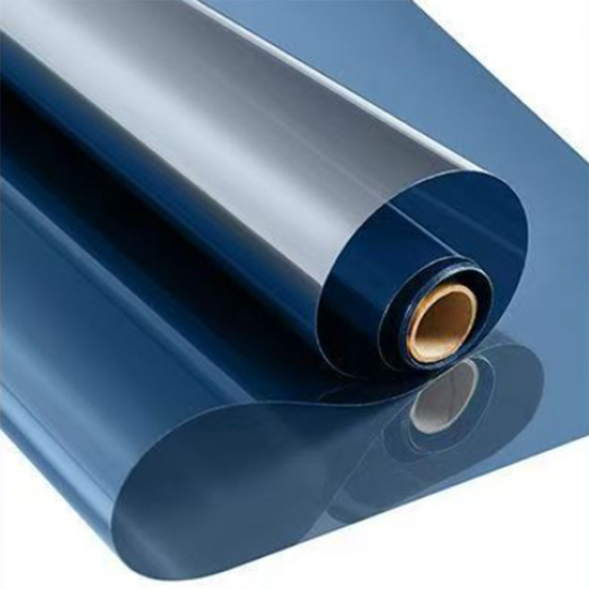 무점착 자외선차단 창문 시트지 사생활보호 단열필름, 블루실버