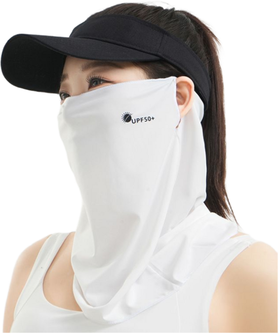 [쑝쑝마켓] 멀티스카프 페이스스카프 자외선차단마스크 여름넥워머 쿨마스크, 1개, (펀칭)화이트