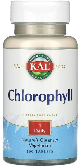 칼 클로로필 엽록소 20mg 100정 크로로필린 Chlorophll, 1개 - 쿠팡