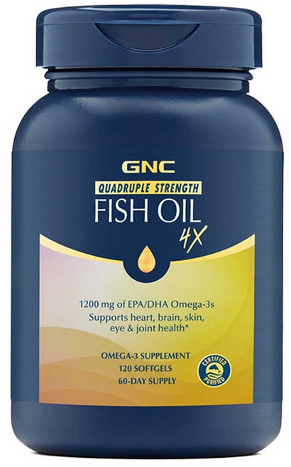 GNC 健安喜 4倍強度魚油 4X 軟膠囊, 1個, 120錠