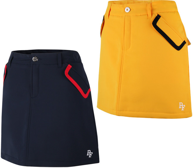 펜폴드 여성 방한 배색포인트 패딩치마/스커트