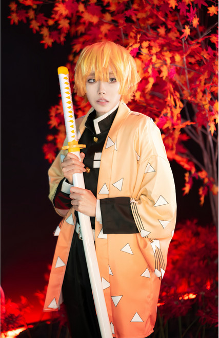 코스어몰 젠이츠 코스프레 의상 가발 귀멸의칼날 촬영 파티