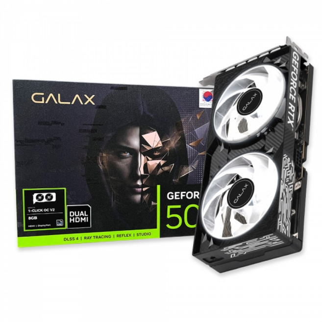 갤럭시 갤럭시 GALAX 지포스 RTX 5060 BLACK OC V2 D7 8GB DUAL HDMI 빠른 배송 ~DJ