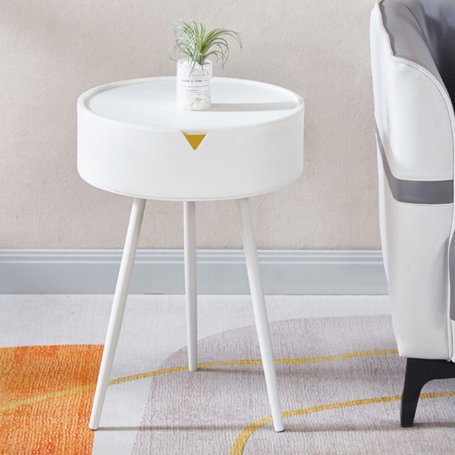 이케아 HAUGA 서랍달린 미니협탁/사이드테이블, 화이트, 1개