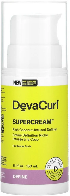 DevaCurl 모발관리 Supercream 코코넛이 풍부하게 함유된 디파이너 150ml(5.1fl oz), 1개 - 쿠팡