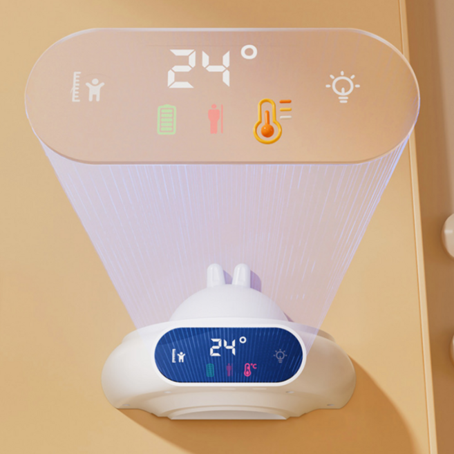 키 측정기 키재는 기계 디지털 무타공 초음파키재기 자동신장계 전자 적외선 조명, 01.흰색 기본