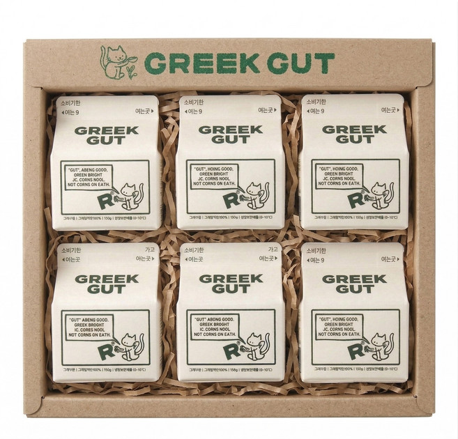 (6개 구성) 그릭구트 그릭요거트 150g 6개입, A set (그릭요거트 6팩)