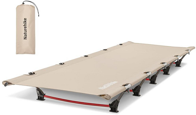 Naturehike 네이처하이크 GreenWild 캠핑 침대 초경량 접이식 배낭여행 149.7kg(330파운드) 지지력 하이킹 여행 가정용 성인용 휴대용 블랙 그외 각종 438, 베이지