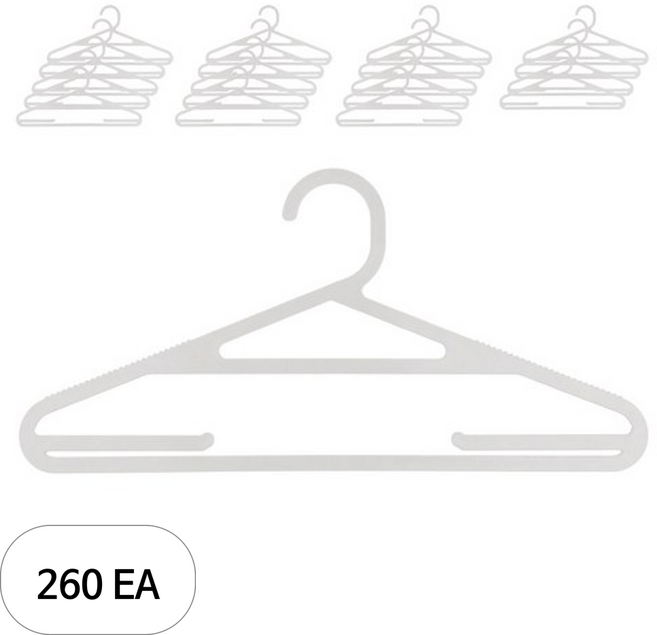 슈가랩 사탕수수 옷걸이, 화이트, 260개