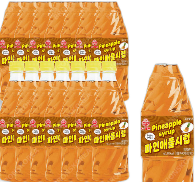 과일향 원액/ 오뚜기 파인애플향 슬러시시럽, 1kg, 15개