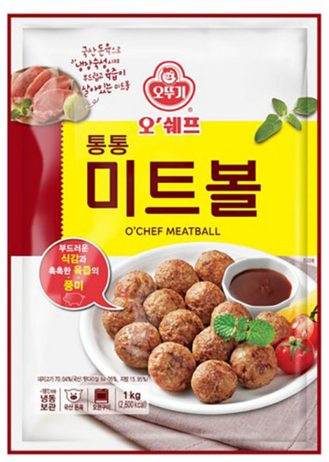 오쉐프_통통미트볼, 1kg, 1개