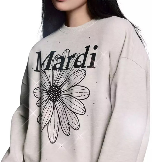 Mardi Mercredi 大型雛菊印花長袖上衣