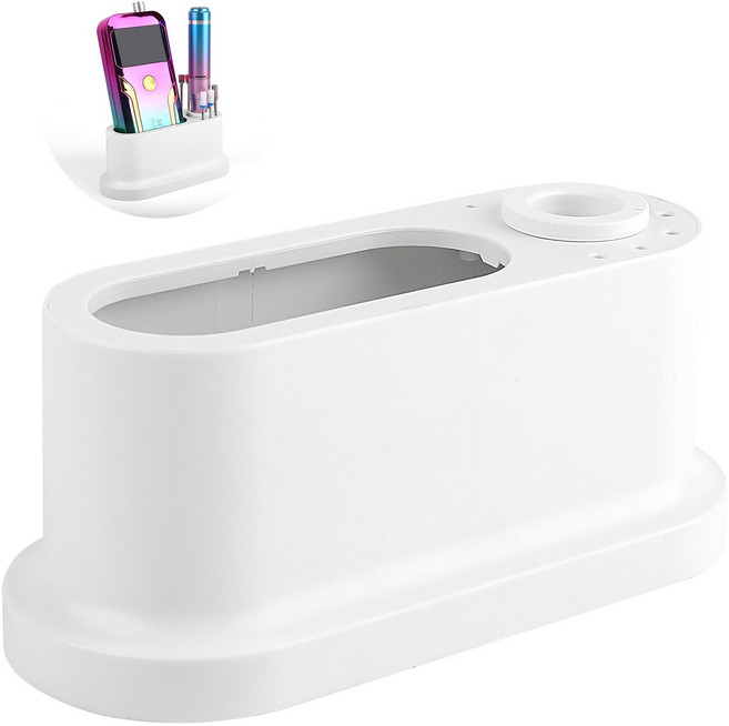 8홀 네일 드릴 머신 거치대 / 드릴비트 홀더 정리함 (드릴 및 비트 별도), 1개, 흰색