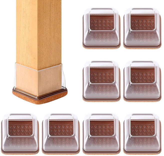 라이프웍스 완벽 소음 방지 TPE 펠트 의자발 커버, 8개