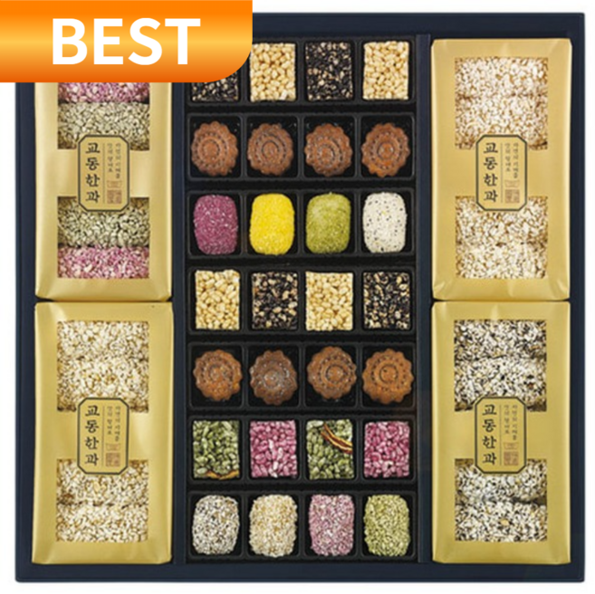 아울러 프리미엄 2단 유과강정 선물세트, 1세트, 726g