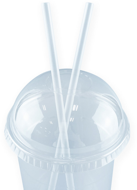 7mmx28cm 롱 투명 일자빨대 개별포장 100개입, 1개