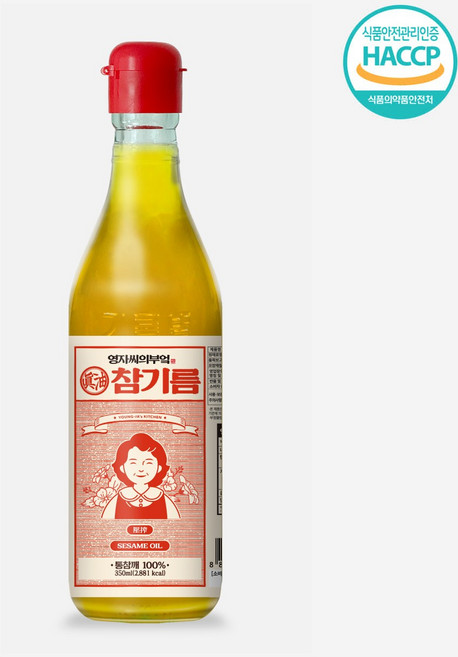 영자씨의 부엌 /추석/프리미엄 참기름 / 저온압착 / 통참깨 참기름 100% / 무침 볶음 찌개 추천/, 1개, 350ml