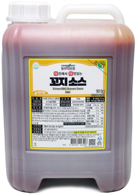 청우 더진한 꼬지소스 순한맛, 10kg, 1개