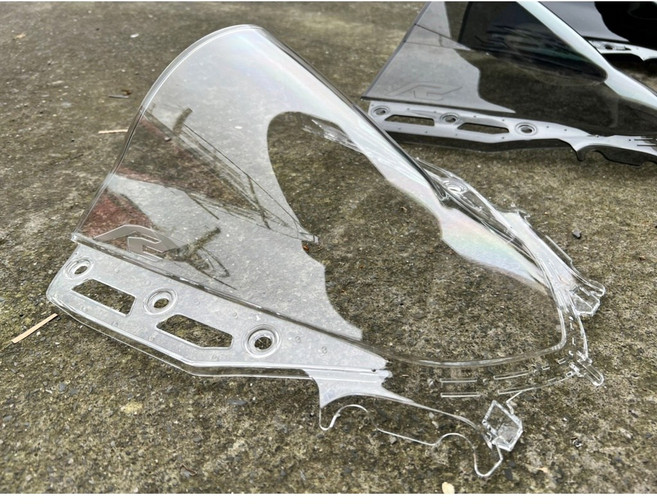 YZF-R15V4 原廠型高角度風鏡 - 提升騎乘體驗, 透明, 1個