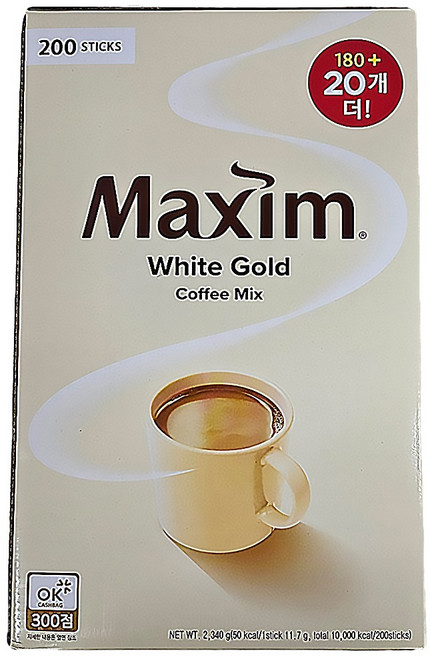 맥심 화이트골드 커피믹스, 11.7g, 200개입, 1개