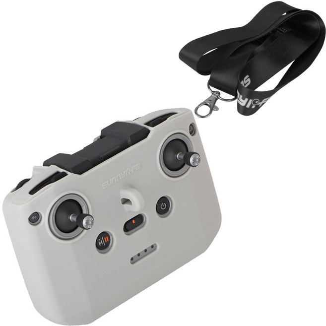 DJI RC-N1 N2 N3 조종기 실리콘 케이스 넥스트랩 세트 보호 커버 범퍼 스트랩 포함, 1개, (미니4) 조이스틱커버(그레이)(N3)